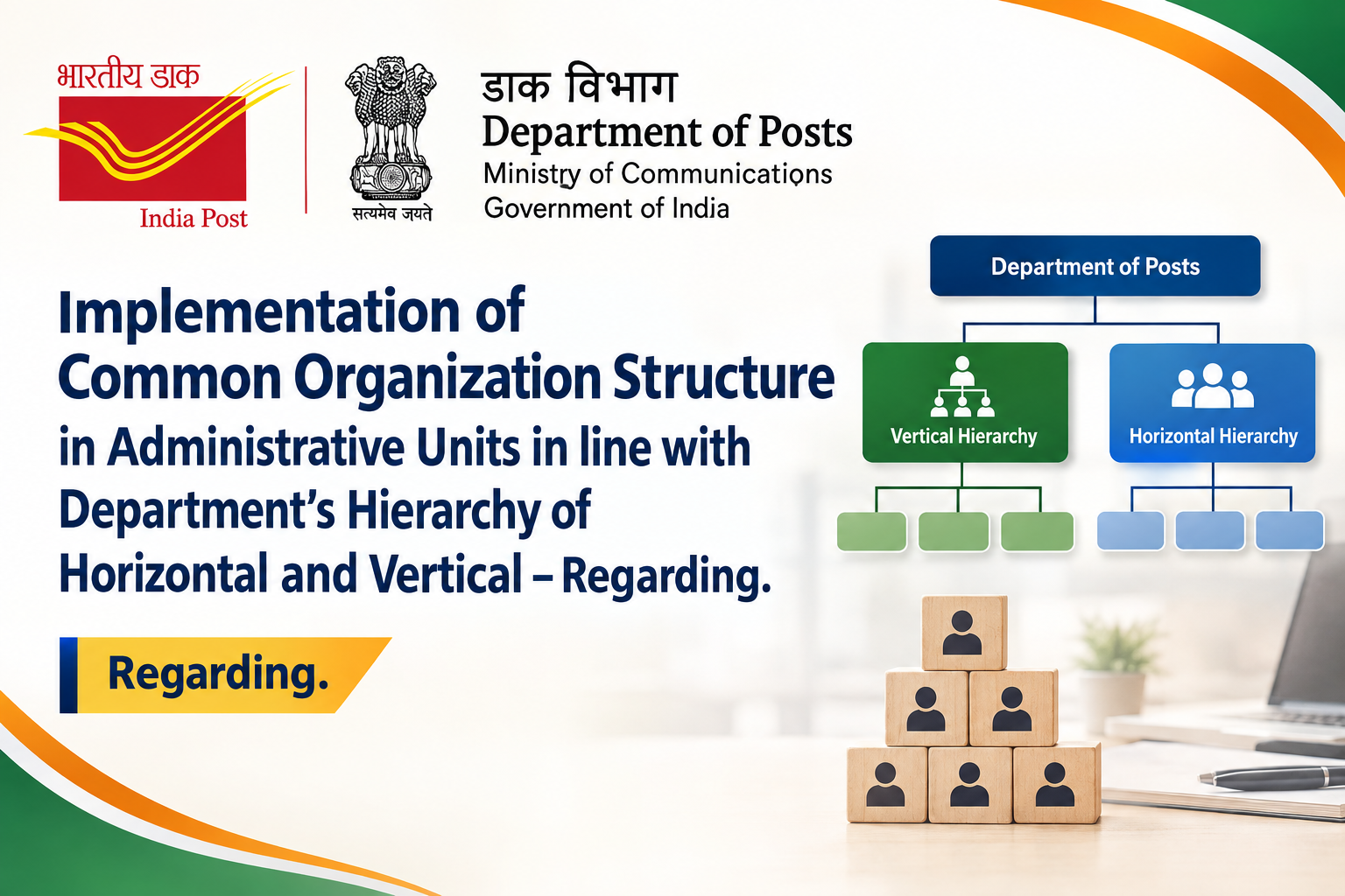 Implementation of common organization structure in administrative units in line with Departments hierarchy of Horizontal and Vertical - Regarding.